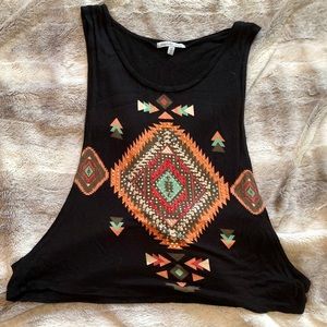 Loose beaded tribal crop top